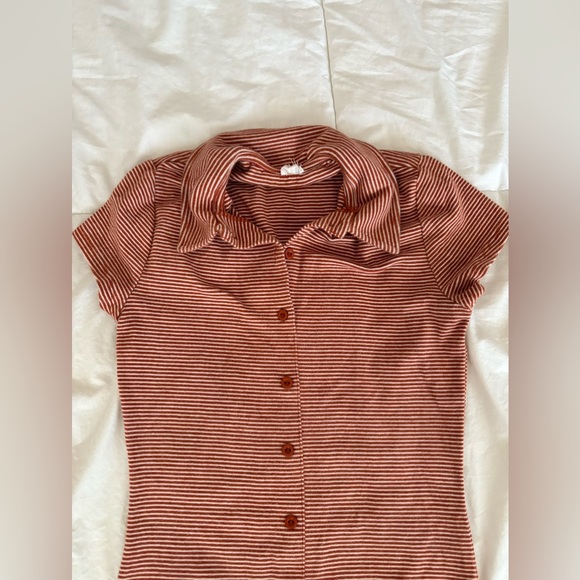 Garage collared stripe button up dress - Picture 2 of 5